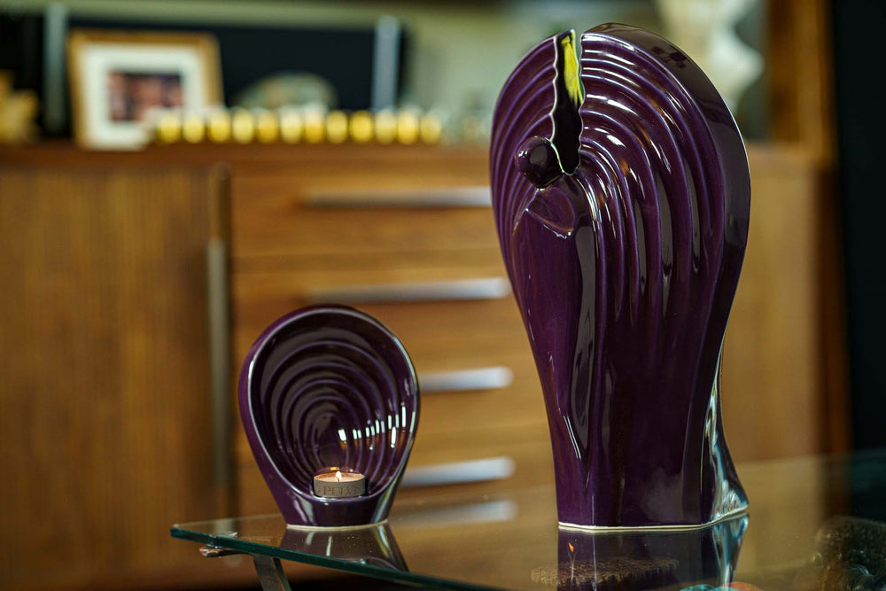 
                  
                    Pulvis Art Urns Adult Size Urn Guardian Handmade Cremation Urn for Ashes - Large | Violet | Ceramic
                  
                
