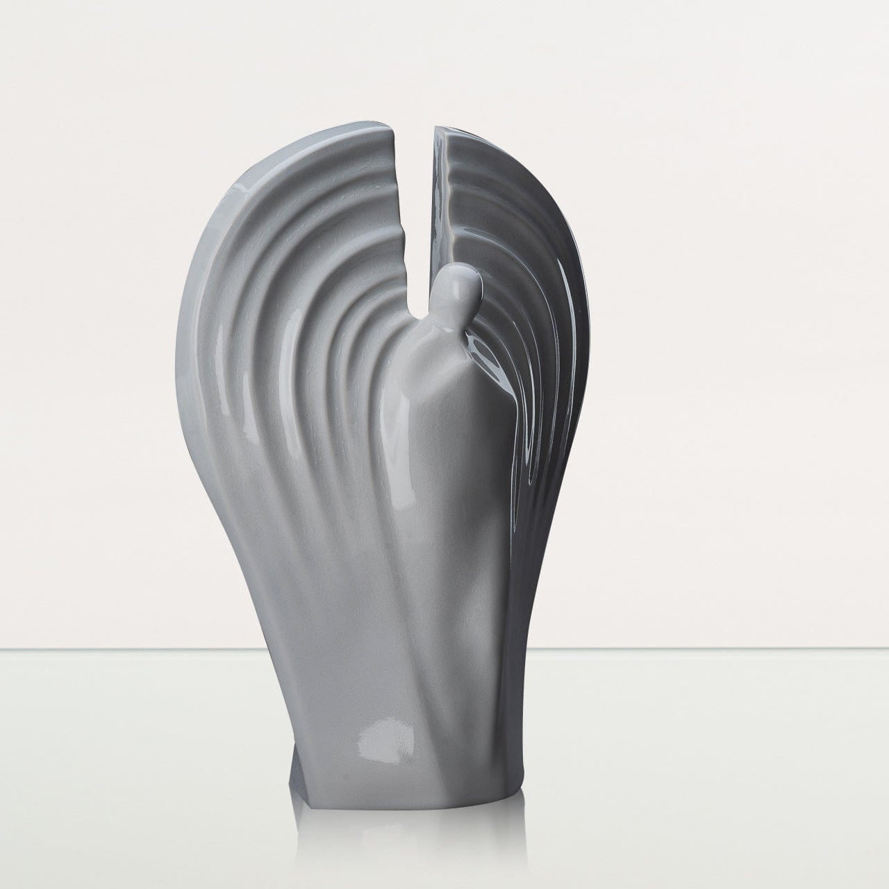 Guardian Handmade Cremation Urn for Ashes - Large | White | Ceramic Urn - Pulvis Art Urns