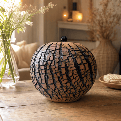 Pulvis Art Urns Adult Size Urn Handmade Cremation Urn "Aurea" - Large | Pottery Wheel Urn