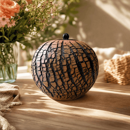Pulvis Art Urns Adult Size Urn Handmade Cremation Urn "Aurea" - Large | Pottery Wheel Urn