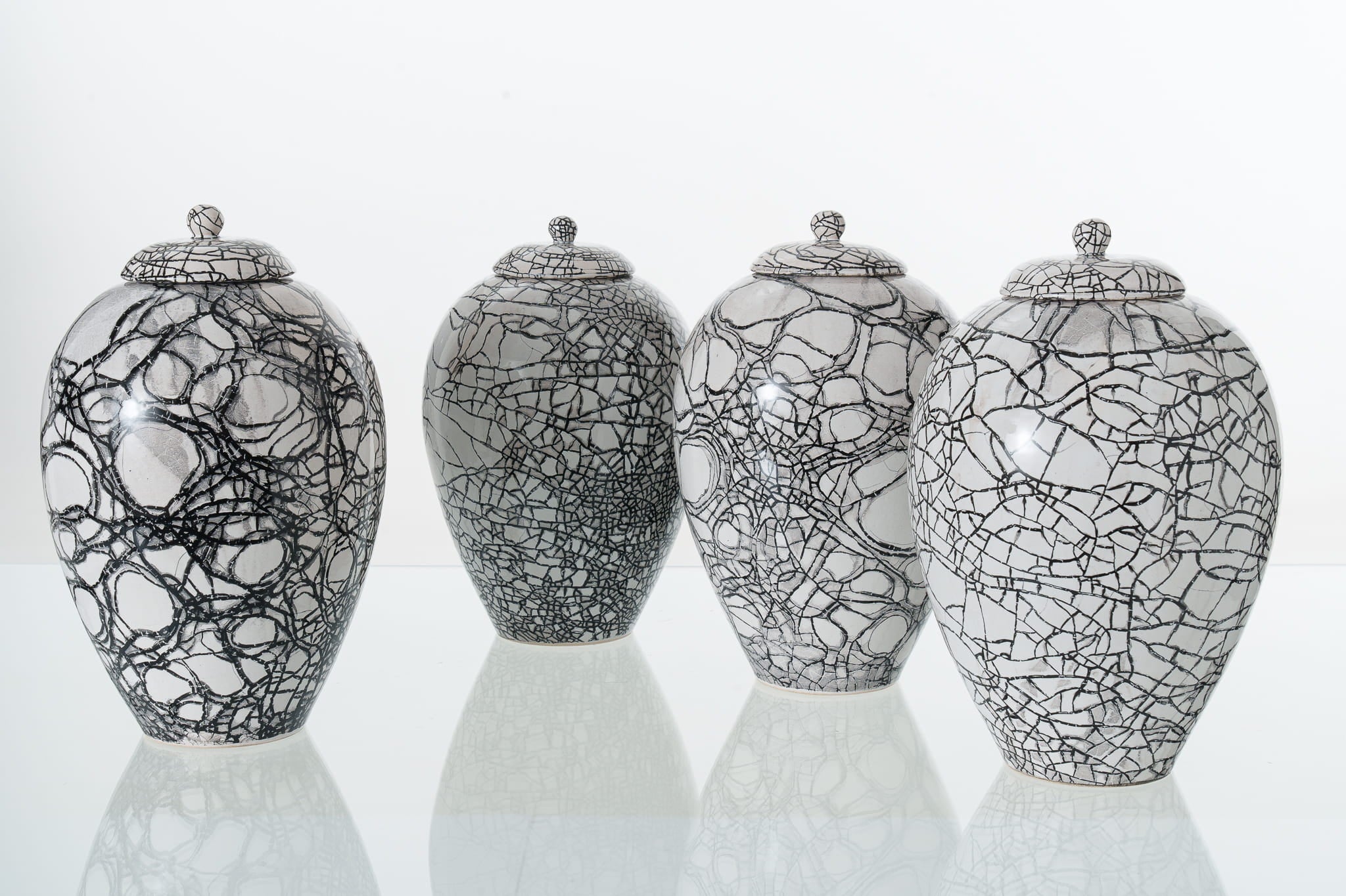 Pulvis Art Urns Adult Size Urn Handmade Cremation Urn "Embrace" - Large | Raku Style Memorial | Pottery Wheel Urn