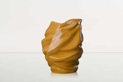 Handmade Cremation Urn for Ashes "Light" - Large | Amber Yellow | Ceramic Art Urn - Pulvis Art Urns