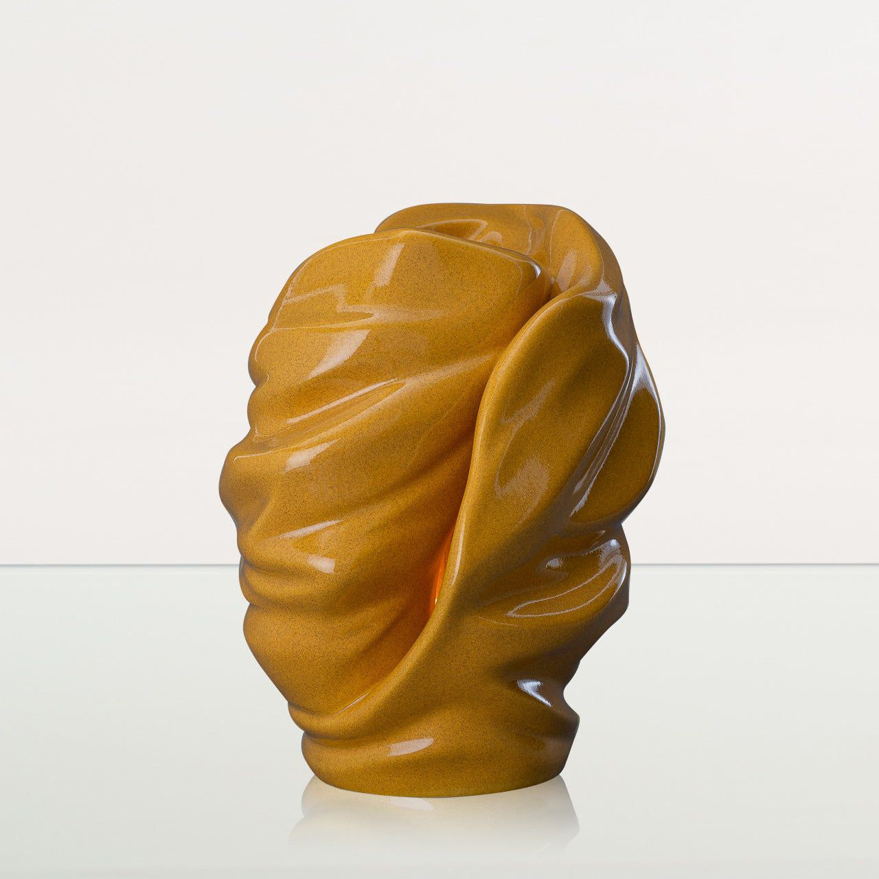 Handmade Cremation Urn for Ashes "Light" - Large | Amber Yellow | Ceramic Art Urn - Pulvis Art Urns