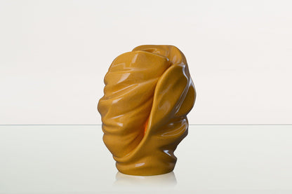 Handmade Cremation Urn for Ashes "Light" - Large | Amber Yellow | Ceramic Art Urn - Pulvis Art Urns