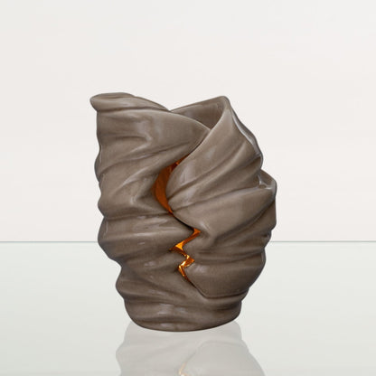 Handmade Cremation Urn for Ashes "Light" - Large | Beige Grey | Ceramic Art Urn - Pulvis Art Urns