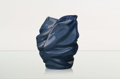 Handmade Cremation Urn for Ashes "Light" - Large | Blue Melange | Ceramic Urn - Pulvis Art Urns