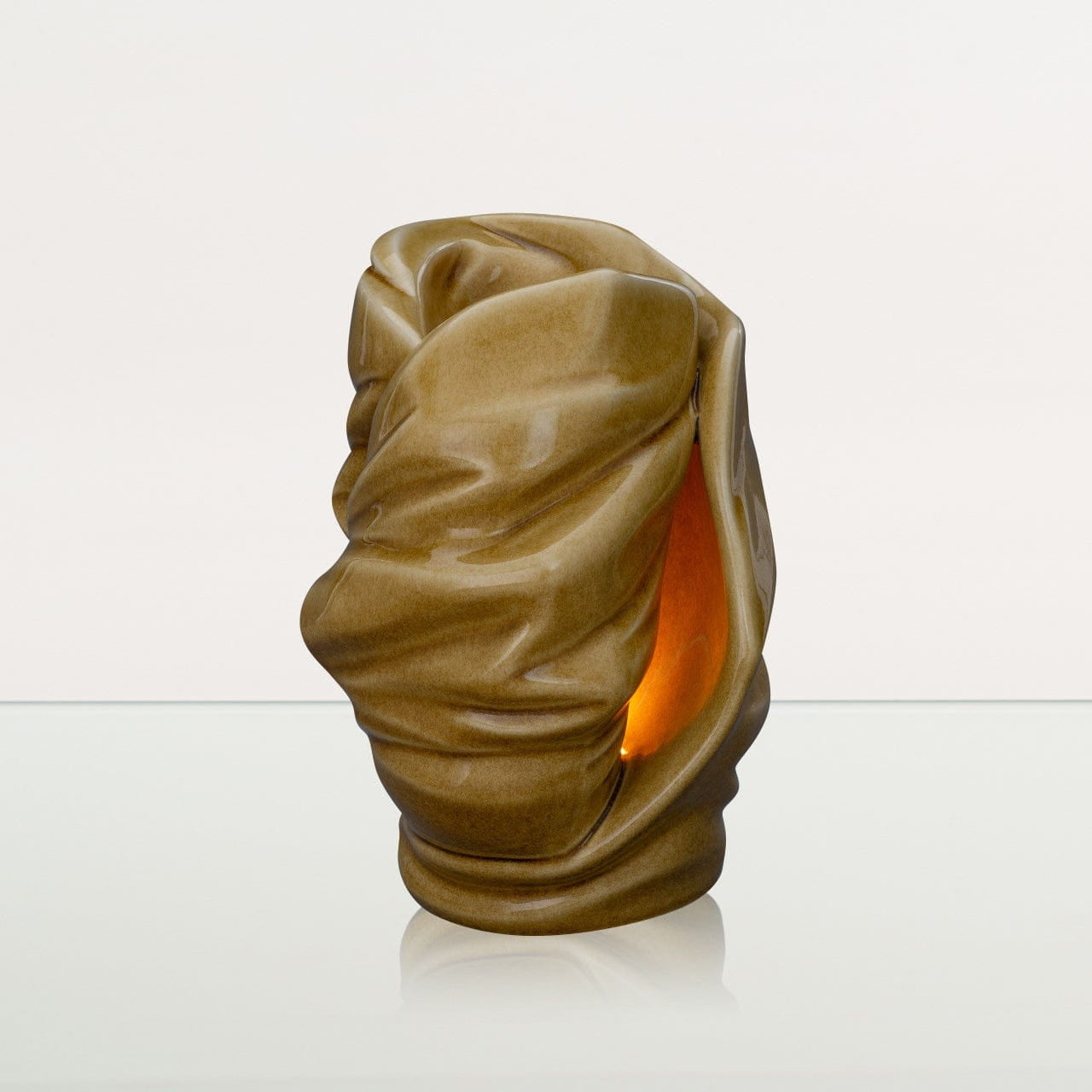 Handmade Cremation Urn for Ashes "Light" - Large | Dark Sand | Ceramic Urn - Pulvis Art Urns