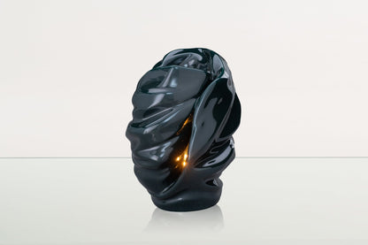 Handmade Cremation Urn for Ashes "Light" - Large | Oxide Green | Ceramic Urn - Pulvis Art Urns