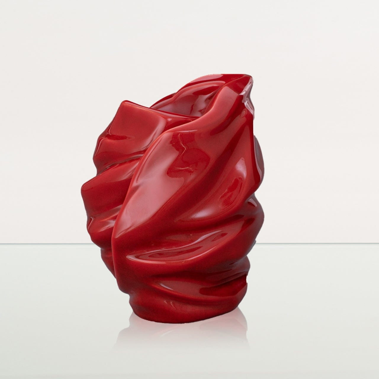 Handmade Cremation Urn for Ashes "Light" - Large | Red | Ceramic Art Urn - Pulvis Art Urns