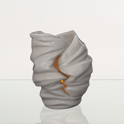 Handmade Cremation Urn for Ashes "Light" - Large | Off-white | Ceramic Art Urn - Pulvis Art Urns