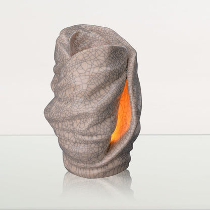 Handmade Cremation Urn for Ashes "Light" - Large Urn | Craquelure | Ceramic - Pulvis Art Urns