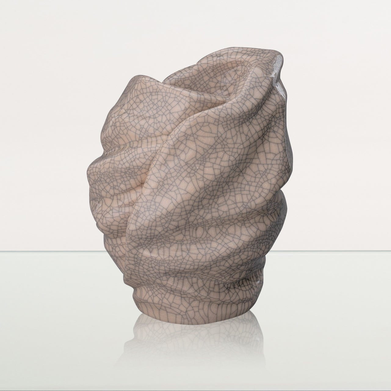 Handmade Cremation Urn for Ashes "Light" - Large Urn | Craquelure | Ceramic - Pulvis Art Urns