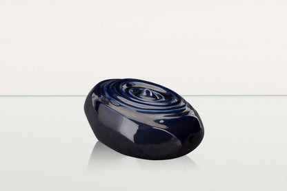 Handmade Cremation Urn for Ashes "Resonance" - Large Urn | Cobalt Metallic | Ceramic - Pulvis Art Urns