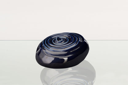 Handmade Cremation Urn for Ashes "Resonance" - Large Urn | Cobalt Metallic | Ceramic - Pulvis Art Urns