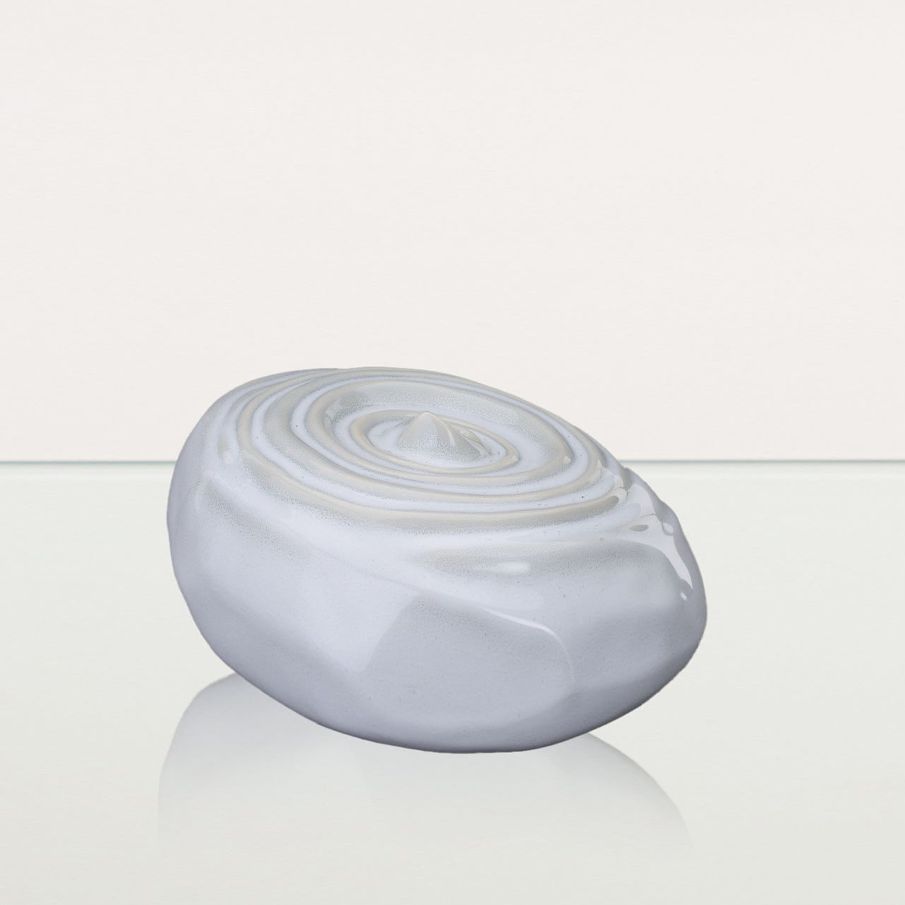 Handmade Cremation Urn for Ashes "Resonance" - Large Urn | Grey Melange | Ceramic - Pulvis Art Urns