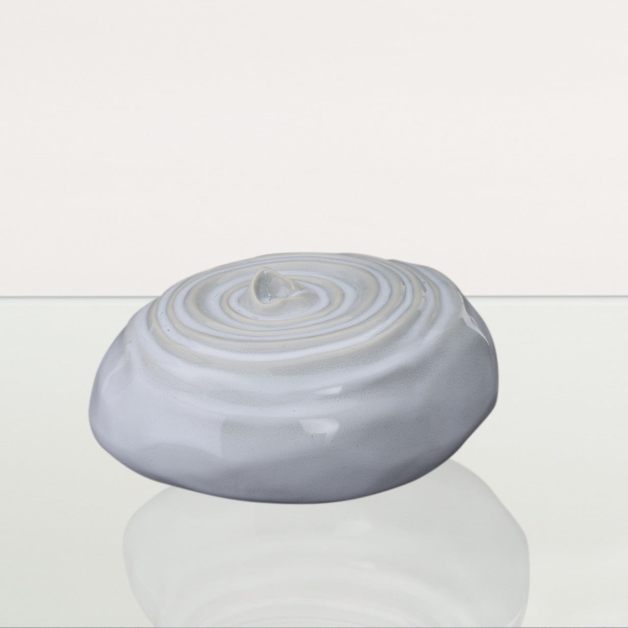 Handmade Cremation Urn for Ashes "Resonance" - Large Urn | Grey Melange | Ceramic - Pulvis Art Urns