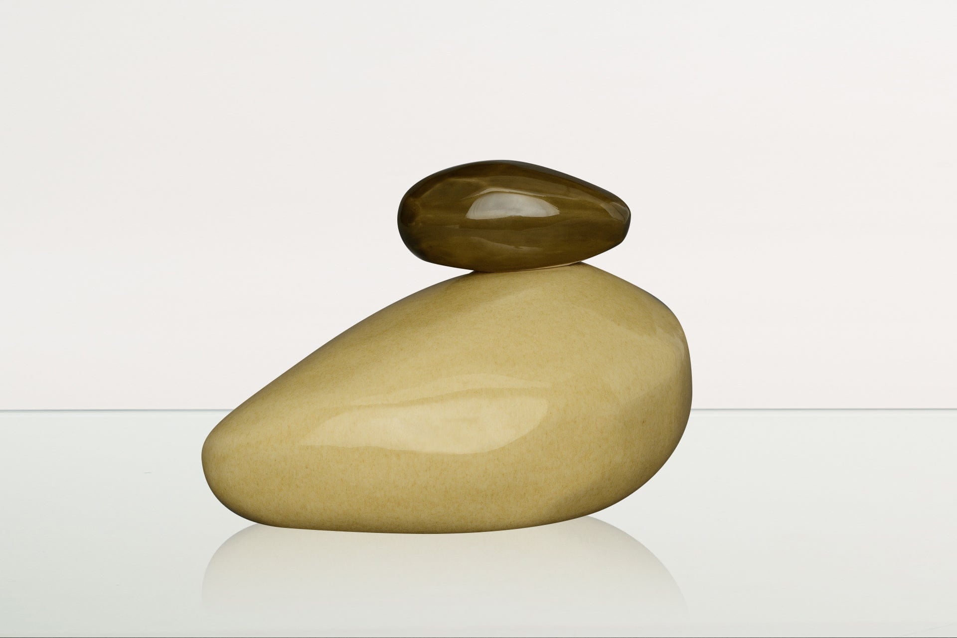 Handmade Cremation Urn for Ashes "Stone" - Large Urn | Light Sand | Ceramic - Pulvis Art Urns