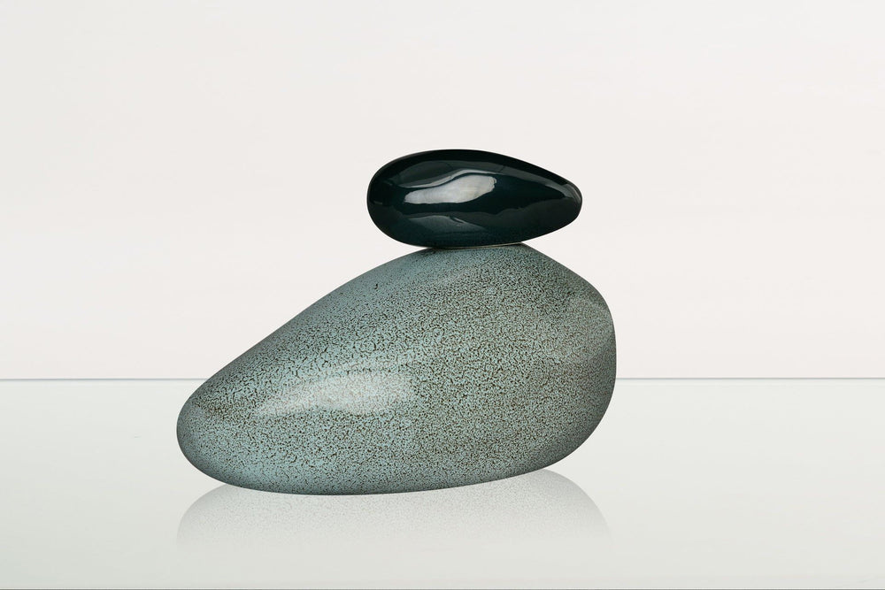 
                  
                    Pulvis Art Urns Adult Size Urn Handmade Cremation Urn for Ashes "Stone" - Large Urn | Oily Green Melange | Ceramic
                  
                