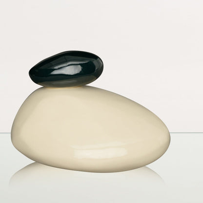 Handmade Cremation Urn for Ashes "Stone" - Large Urn | Off-white | Ceramic - Pulvis Art Urns