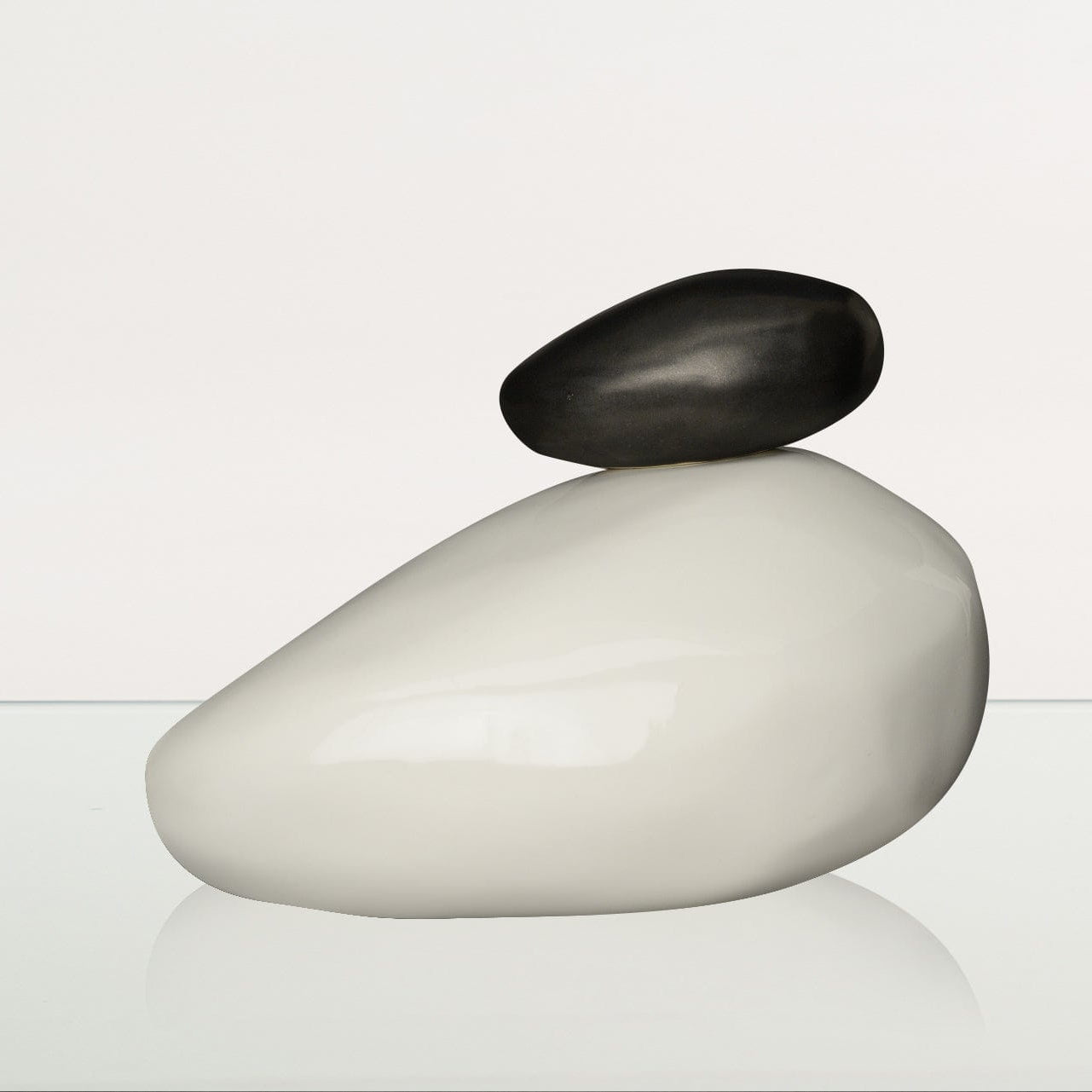 Handmade Cremation Urn for Ashes "Stone" - Large Urn | White | Ceramic - Pulvis Art Urns