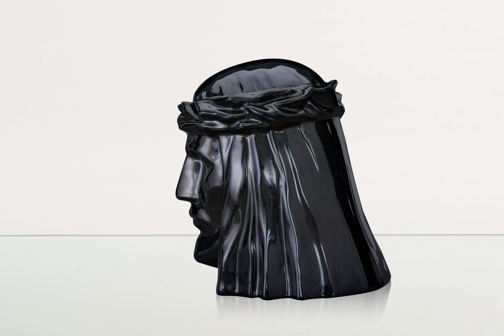 
                  
                    Pulvis Art Urns Adult Size Urn Handmade Cremation Urn for Ashes "The Christ" - Large | Black Gloss | Ceramic Urn
                  
                