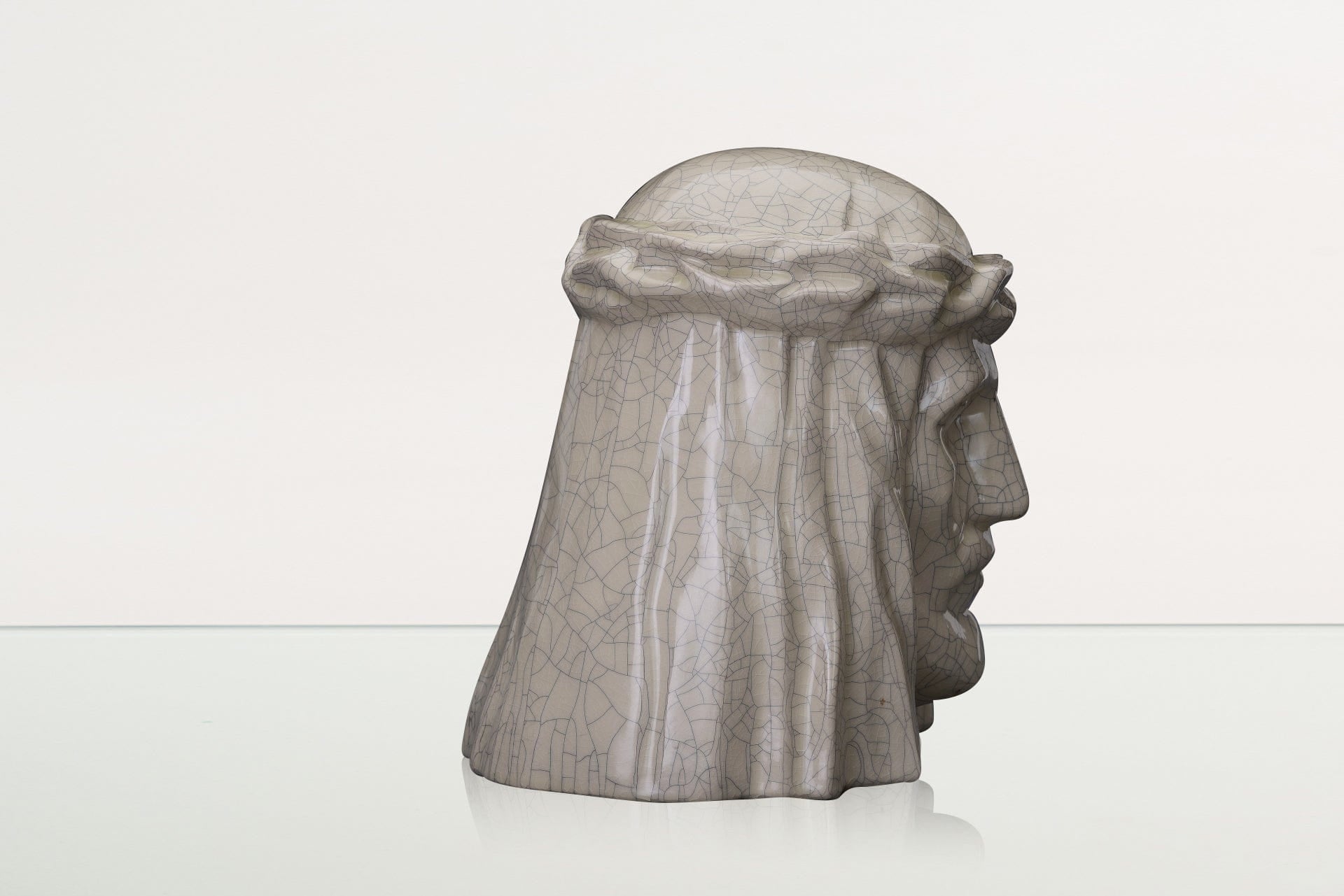 Handmade Cremation Urn for Ashes "The Christ" - Large | Craquelure | Ceramic Urn - Pulvis Art Urns
