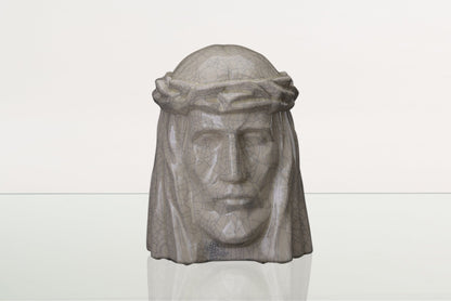 Handmade Cremation Urn for Ashes "The Christ" - Large | Craquelure | Ceramic Urn - Pulvis Art Urns