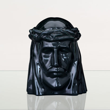 Handmade Cremation Urn for Ashes "The Christ" - Large | Oxide Green | Ceramic Urn - Pulvis Art Urns