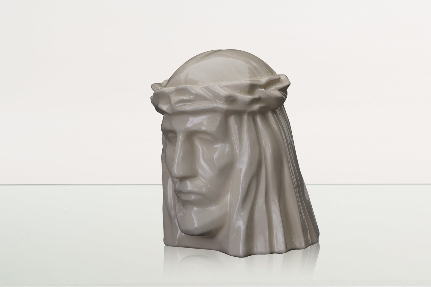 
                  
                    Pulvis Art Urns Adult Size Urn Handmade Cremation Urn for Ashes "The Christ" - Large | Transparent | Ceramic Urn
                  
                
