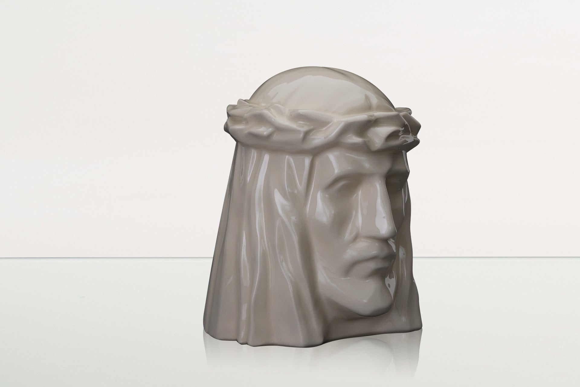Handmade Cremation Urn for Ashes "The Christ" - Large | Off-white | Ceramic Urn - Pulvis Art Urns
