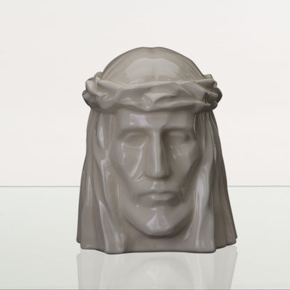 Handmade Cremation Urn for Ashes "The Christ" - Large | Off-white | Ceramic Urn - Pulvis Art Urns