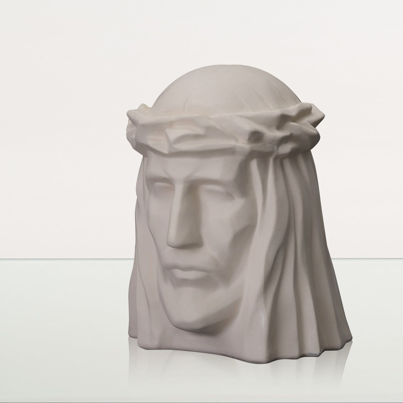 Pulvis Art Urns Adult Size Urn Handmade Cremation Urn for Ashes "The Christ" - Large | Unglazed | Ceramic Urn