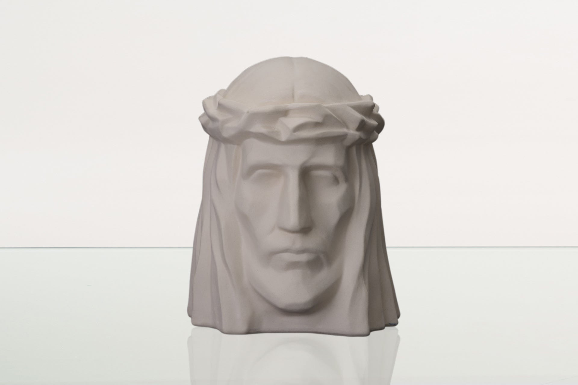 Pulvis Art Urns Adult Size Urn Handmade Cremation Urn for Ashes "The Christ" - Large | Unglazed | Ceramic Urn