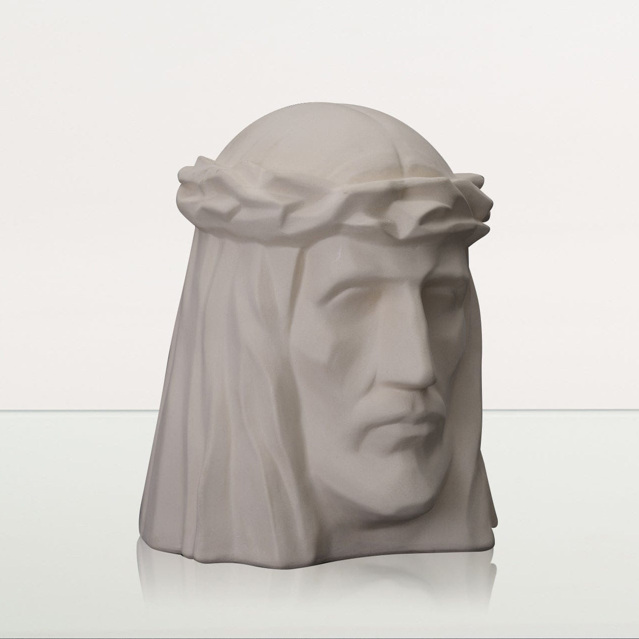 Pulvis Art Urns Adult Size Urn Handmade Cremation Urn for Ashes "The Christ" - Large | Unglazed | Ceramic Urn