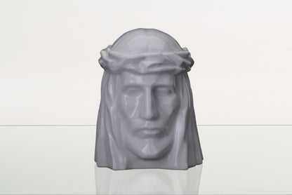 Handmade Cremation Urn for Ashes "The Christ" - Large | White | Ceramic Urn - Pulvis Art Urns