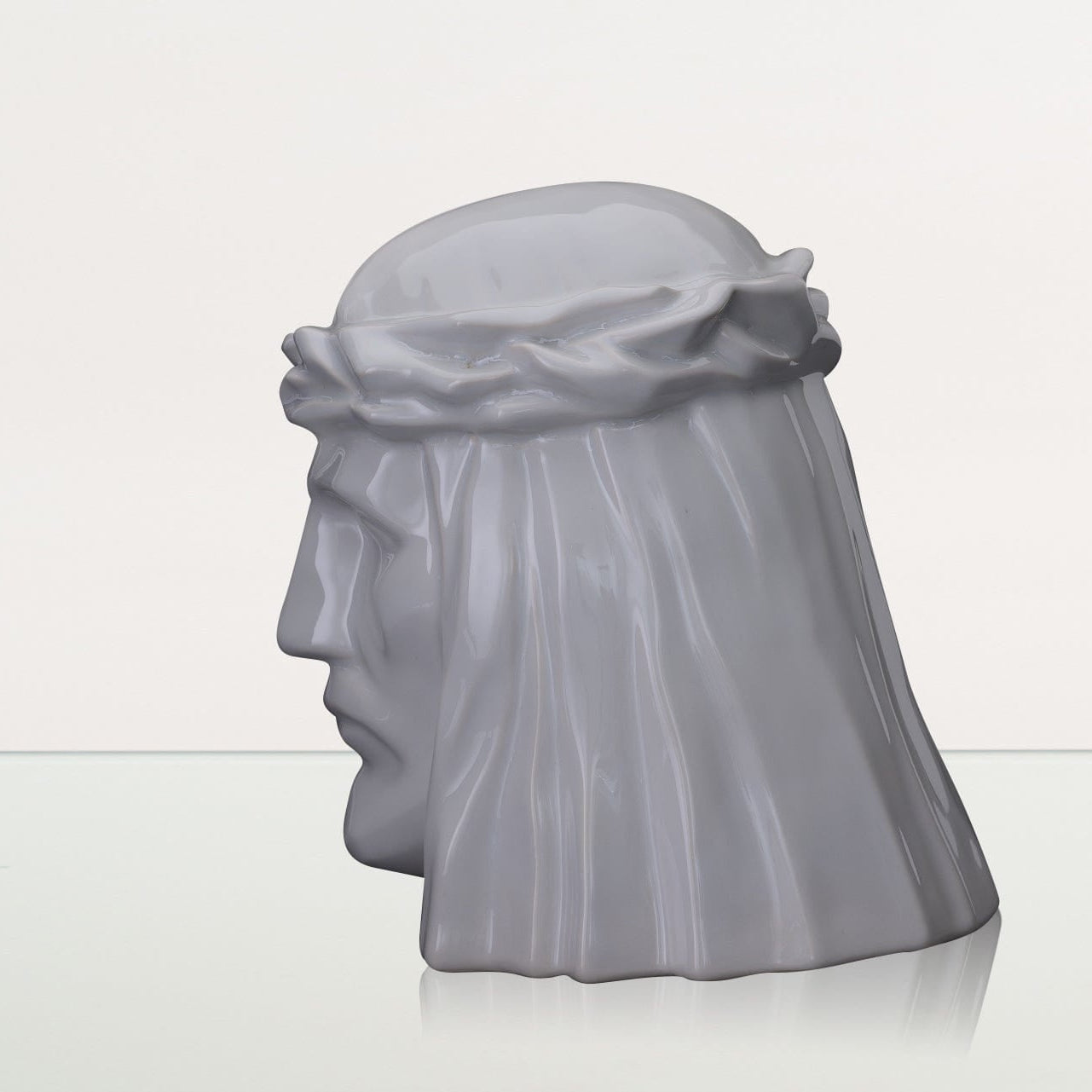 Handmade Cremation Urn for Ashes "The Christ" - Large | White | Ceramic Urn - Pulvis Art Urns