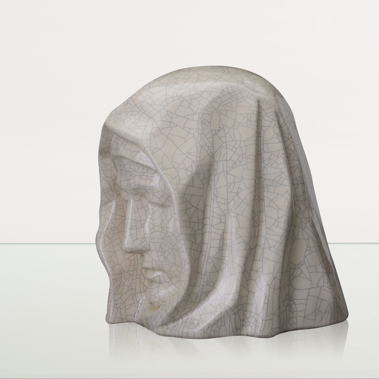 Handmade Cremation Urn for Ashes "The Holy Mother" - Large | Craquelure | Ceramic Urn - Pulvis Art Urns