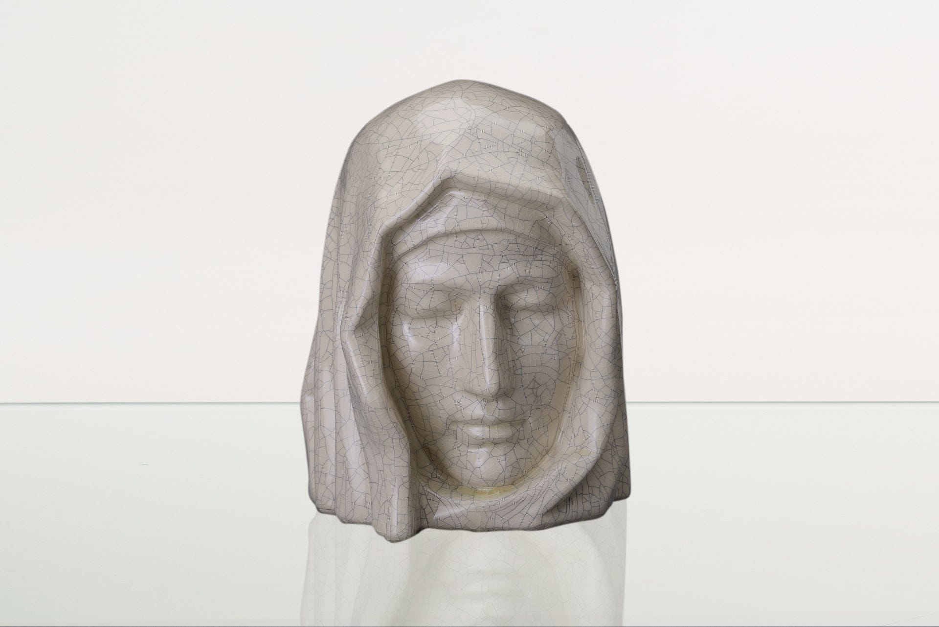 Handmade Cremation Urn for Ashes "The Holy Mother" - Large | Craquelure | Ceramic Urn - Pulvis Art Urns