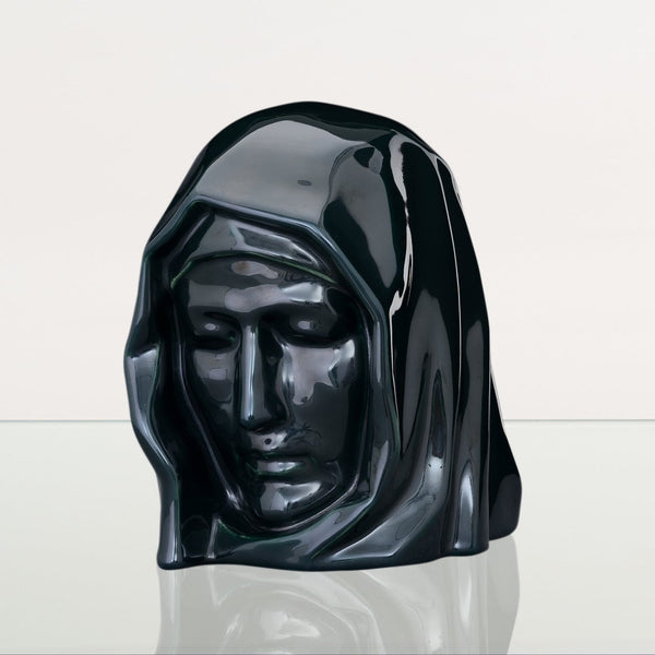 The Holy Mother - 遺灰用手作り火葬骨壺、カラー：酸化グリーン、大型