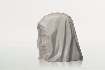 Handmade Cremation Urn for Ashes "The Holy Mother" - Large | Off-white | Ceramic Urn - Pulvis Art Urns