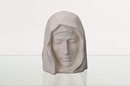 Handmade Cremation Urn for Ashes "The Holy Mother" - Large | Unglazed | Ceramic Urn - Pulvis Art Urns
