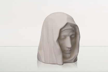 Handmade Cremation Urn for Ashes "The Holy Mother" - Large | Unglazed | Ceramic Urn - Pulvis Art Urns