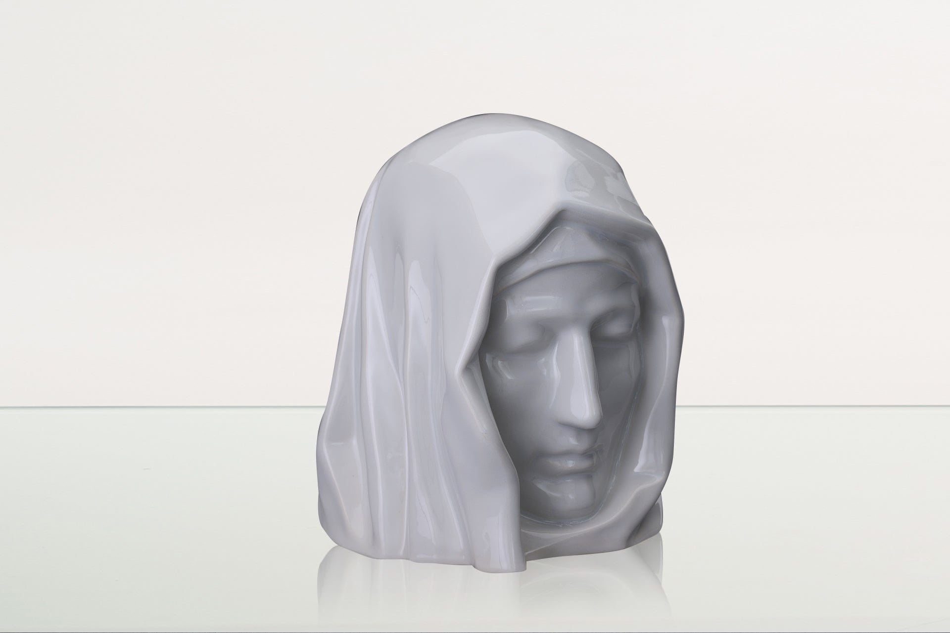 Handmade Cremation Urn for Ashes "The Holy Mother" - Large | White | Ceramic Urn - Pulvis Art Urns