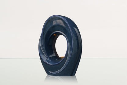 Handmade Cremation Urn for Ashes "The Passage" - Large Ceramic Urn | Blue Melange - Pulvis Art Urns