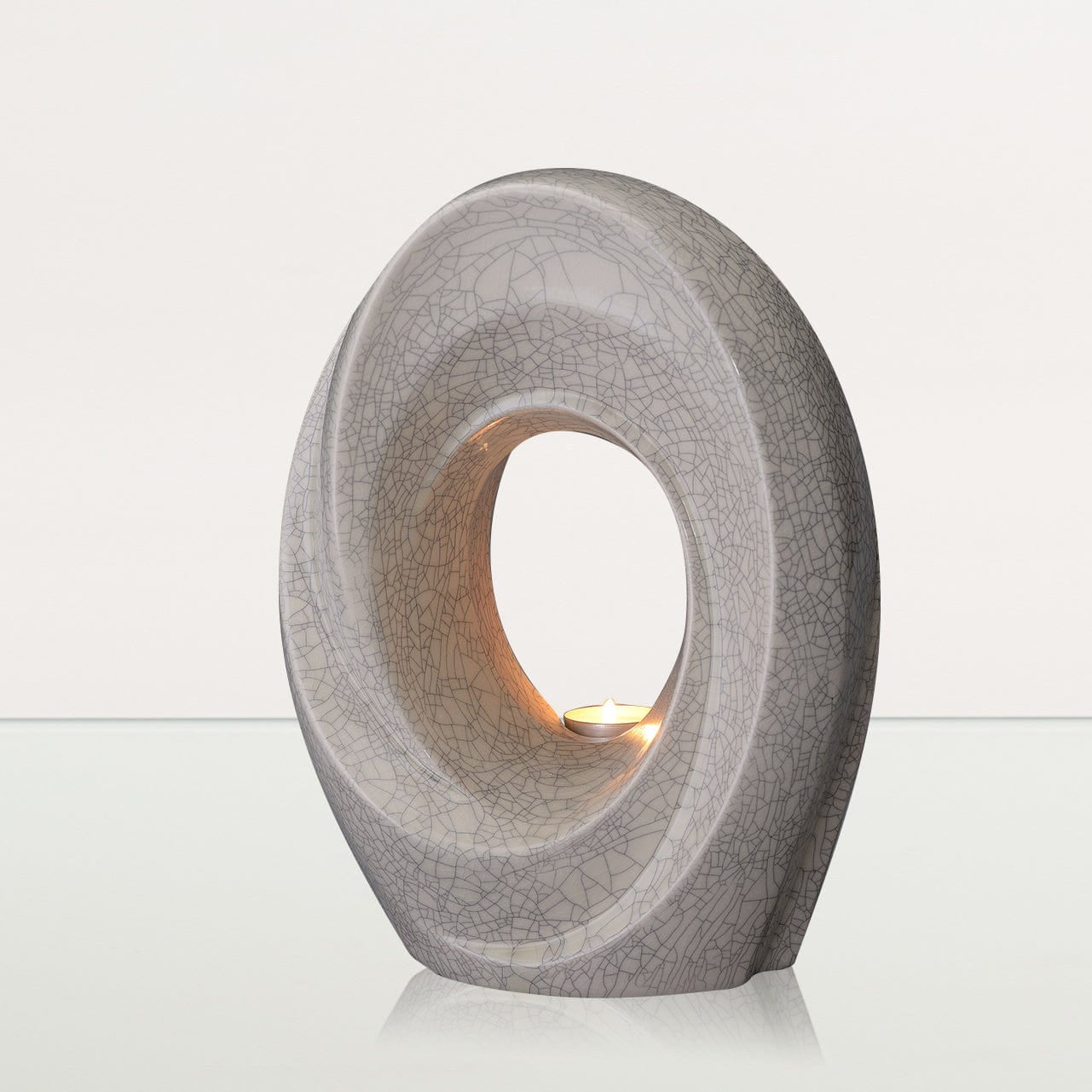 Handmade Cremation Urn for Ashes "The Passage" - Large Urn | Craquelure | Ceramic - Pulvis Art Urns