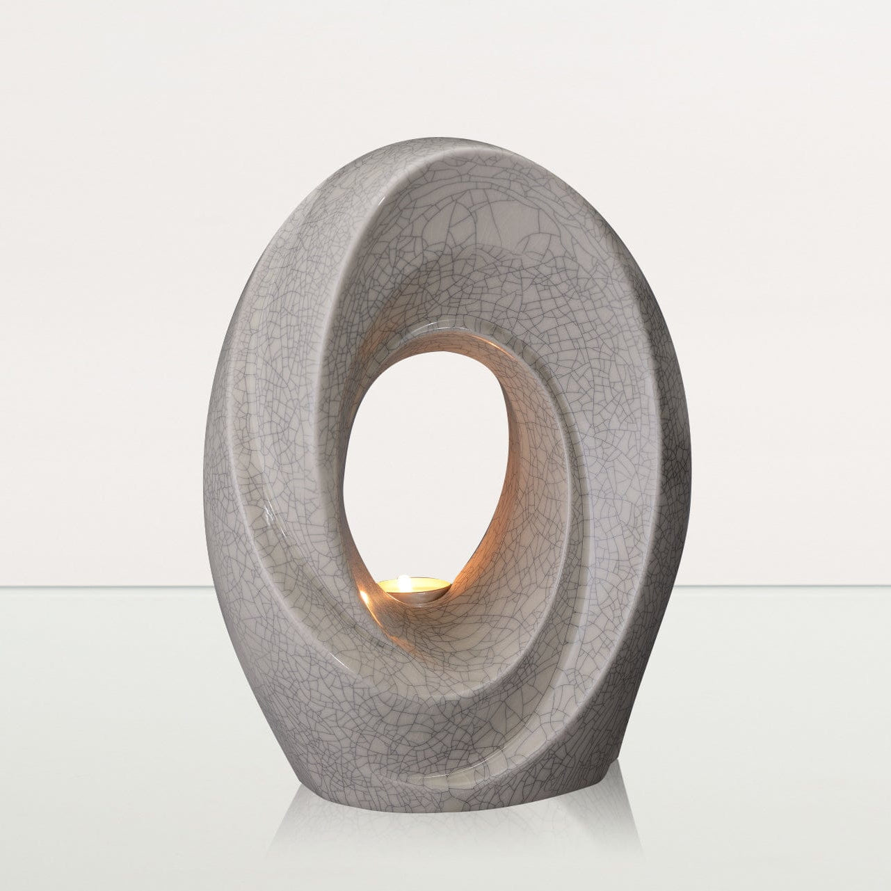 Handmade Cremation Urn for Ashes "The Passage" - Large Urn | Craquelure | Ceramic - Pulvis Art Urns