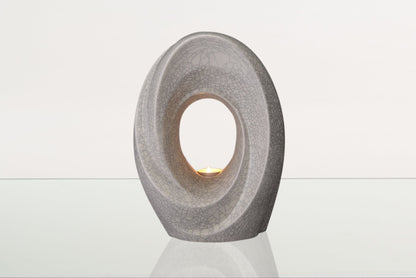 Handmade Cremation Urn for Ashes "The Passage" - Large Urn | Craquelure | Ceramic - Pulvis Art Urns