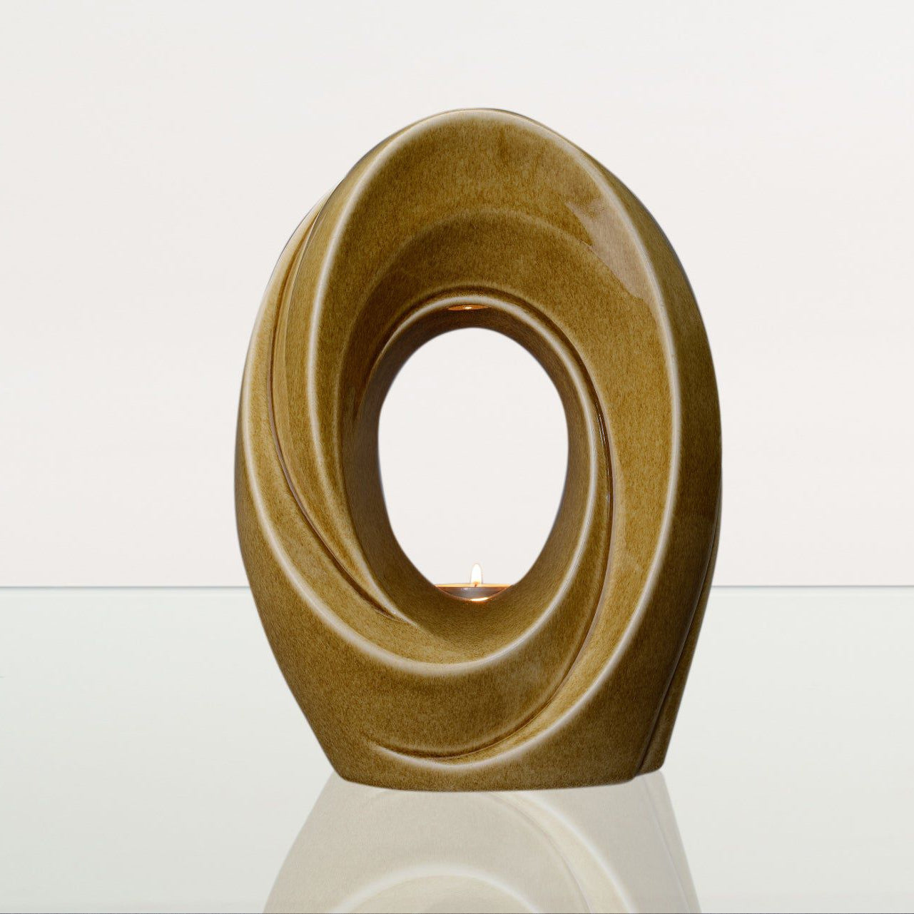 Handmade Cremation Urn for Ashes "The Passage" - Large Urn | Dark Sand | Ceramic - Pulvis Art Urns