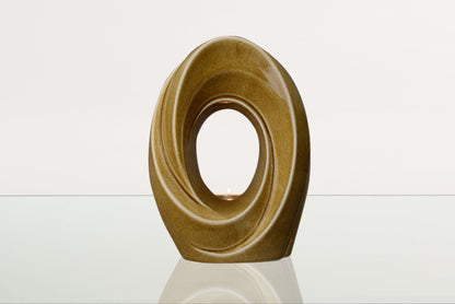 Handmade Cremation Urn for Ashes "The Passage" - Large Urn | Dark Sand | Ceramic - Pulvis Art Urns