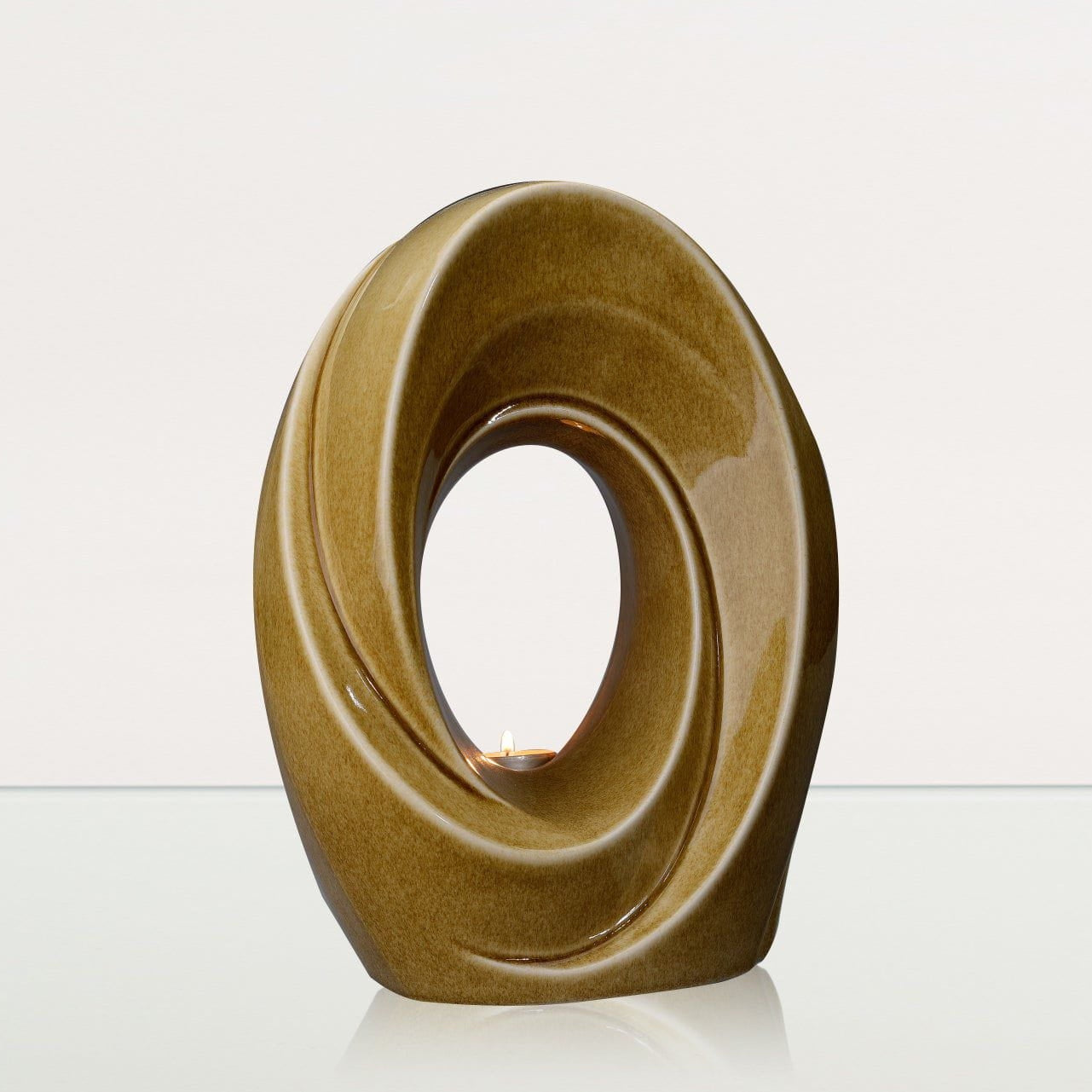 Handmade Cremation Urn for Ashes "The Passage" - Large Urn | Dark Sand | Ceramic - Pulvis Art Urns